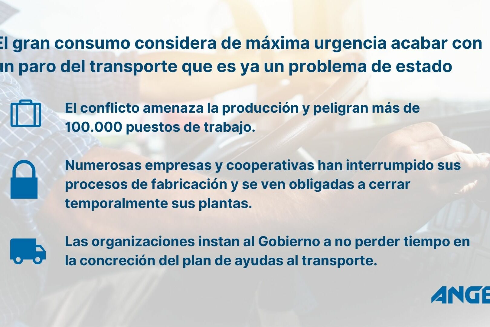 El paro del transporte es ya un problema de Estado que requiere una